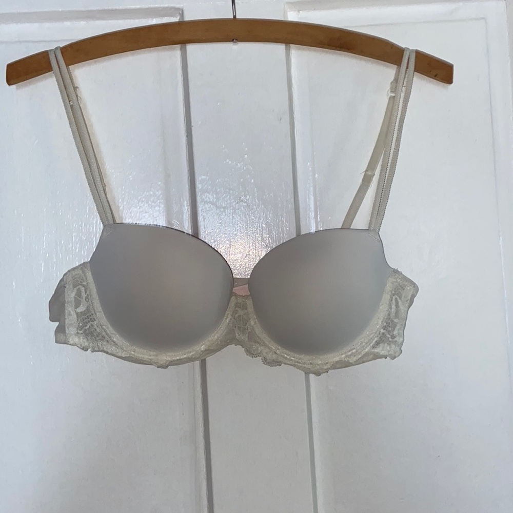 Pink Bra Size 34B in White